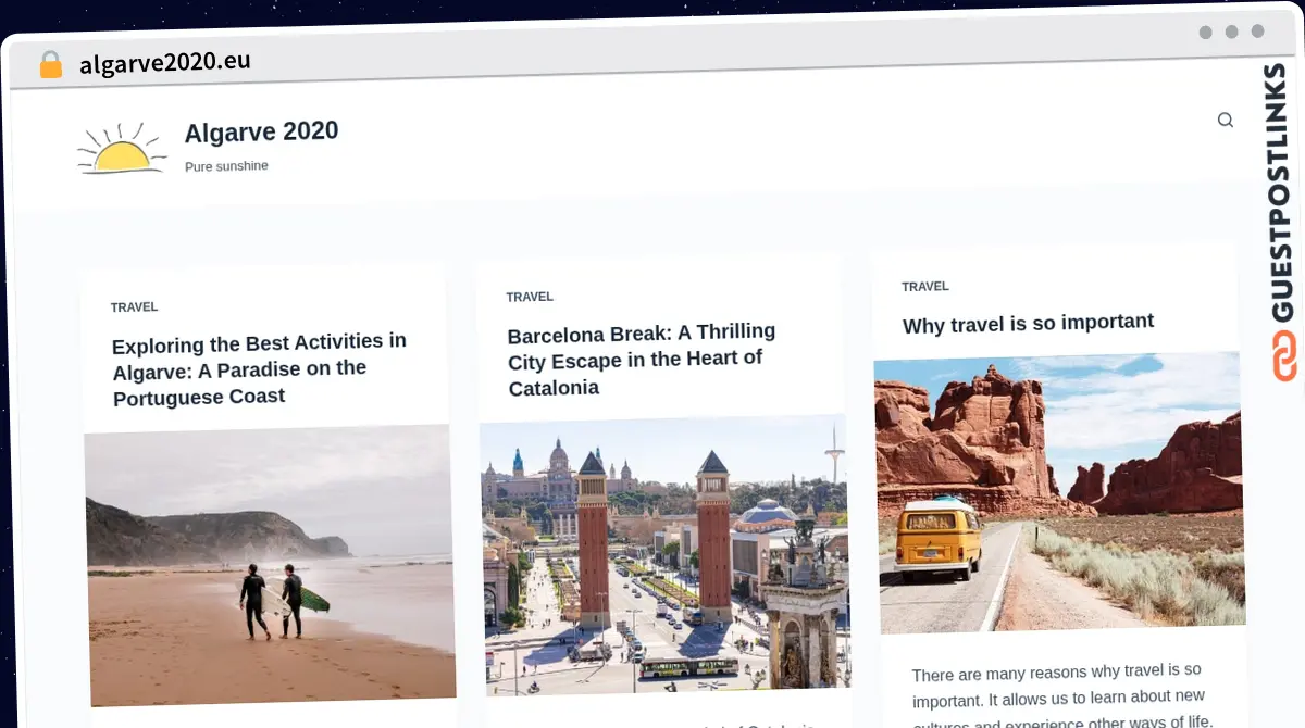 Publish Guest Post on algarve2020.eu