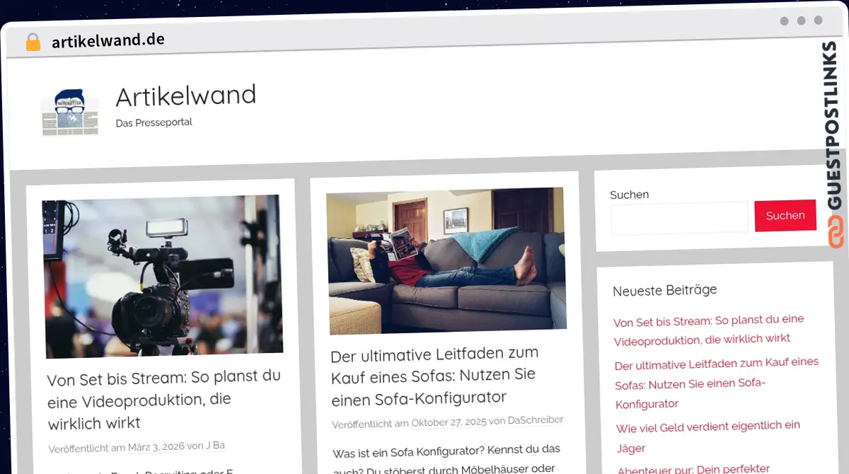 Publish Guest Post on artikelwand.de