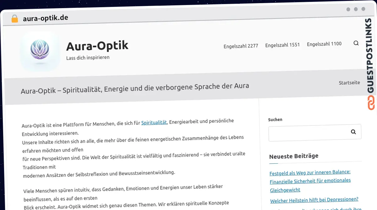 Publish Guest Post on aura-optik.de