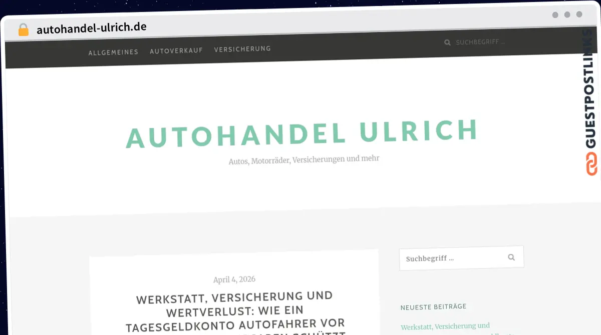 Publish Guest Post on autohandel-ulrich.de