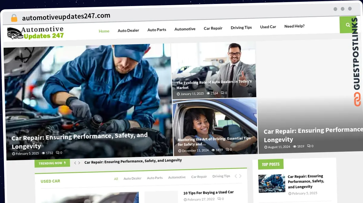 Publish Guest Post on automotiveupdates247.com