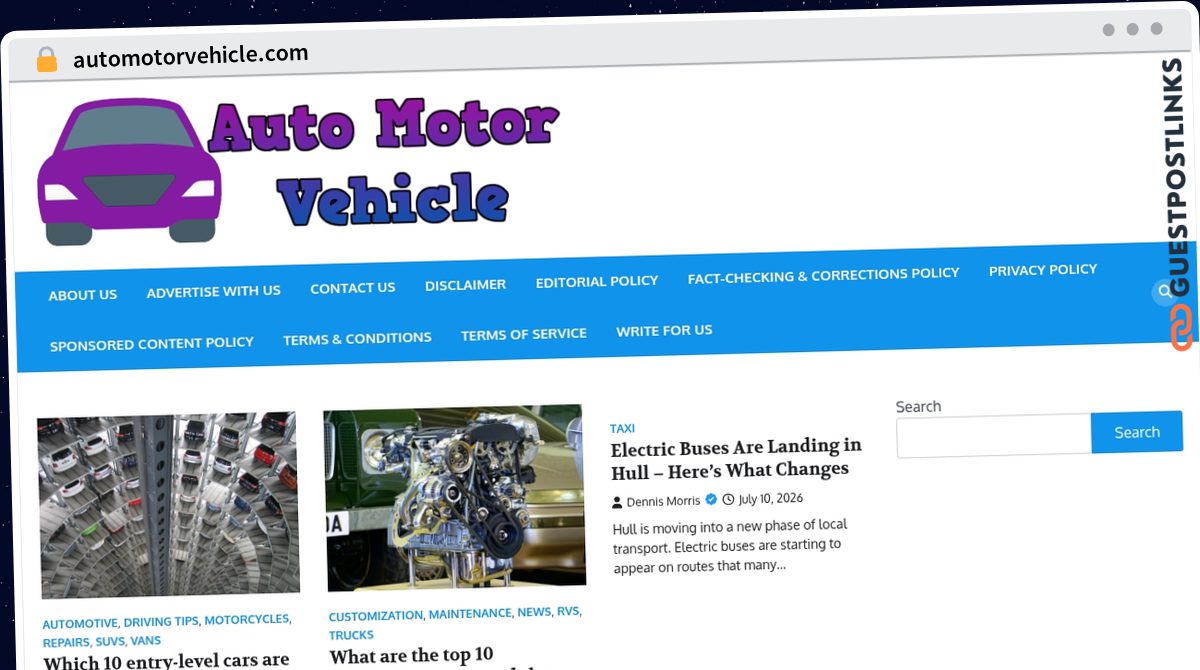 Publish Guest Post on automotorvehicle.com
