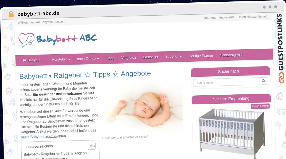 Publish Guest Post on babybett-abc.de