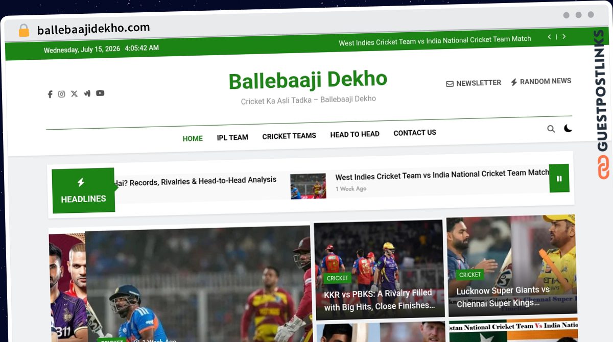 Publish Guest Post on ballebaajidekho.com