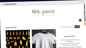 Publish Guest Post on bleib-passiv.de