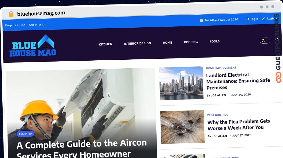Publish Guest Post on bluehousemag.com