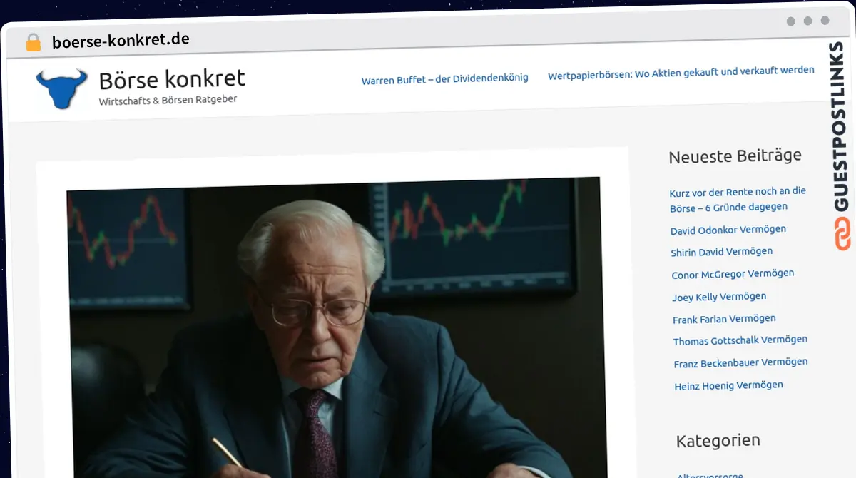 Publish Guest Post on boerse-konkret.de