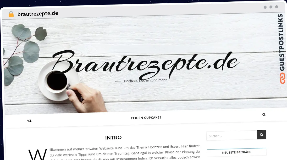 Publish Guest Post on brautrezepte.de