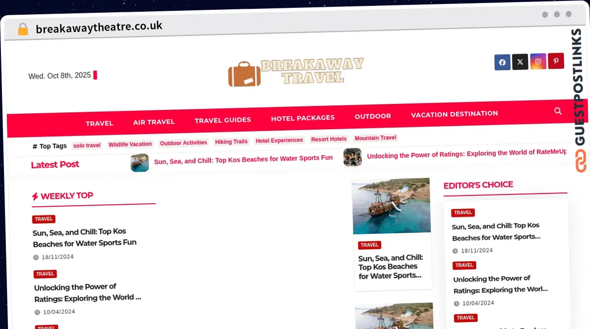 Publish Guest Post on breakawaytheatre.co.uk