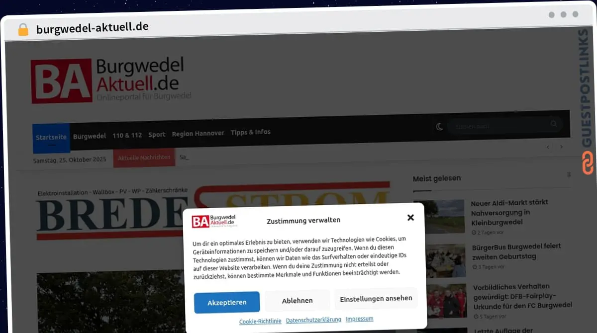 Publish Guest Post on burgwedel-aktuell.de