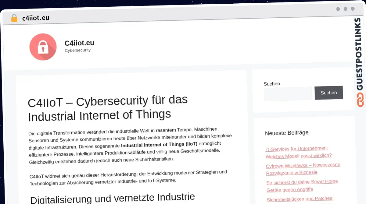 Publish Guest Post on c4iiot.eu