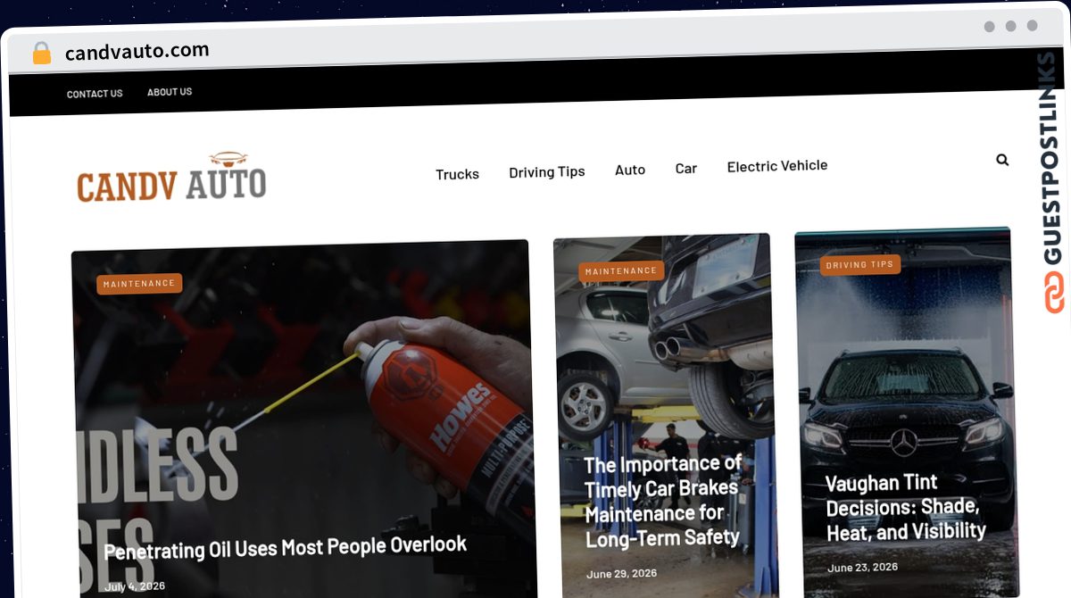 Publish Guest Post on candvauto.com