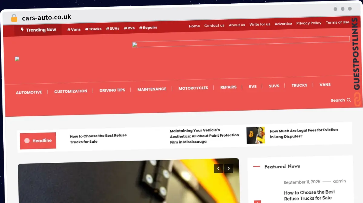 Publish Guest Post on cars-auto.co.uk