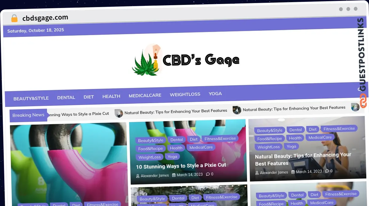 Publish Guest Post on cbdsgage.com