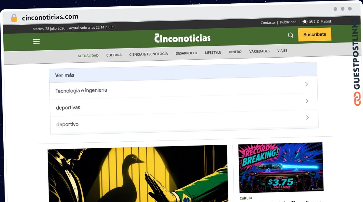 Publish Guest Post on cinconoticias.com