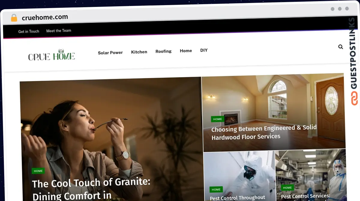 Publish Guest Post on cruehome.com