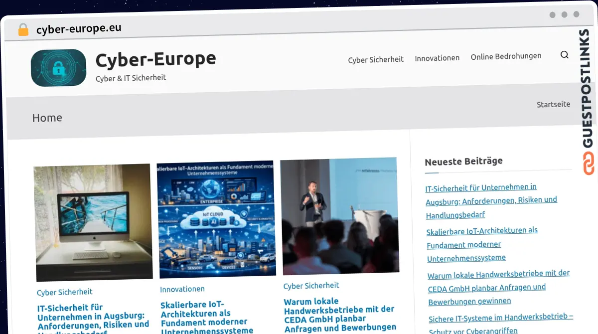 Publish Guest Post on cyber-europe.eu