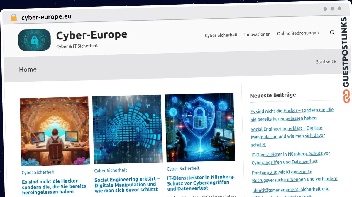 Publish Guest Post on cyber-europe.eu