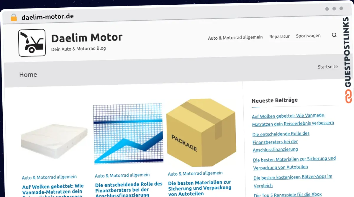 Publish Guest Post on daelim-motor.de