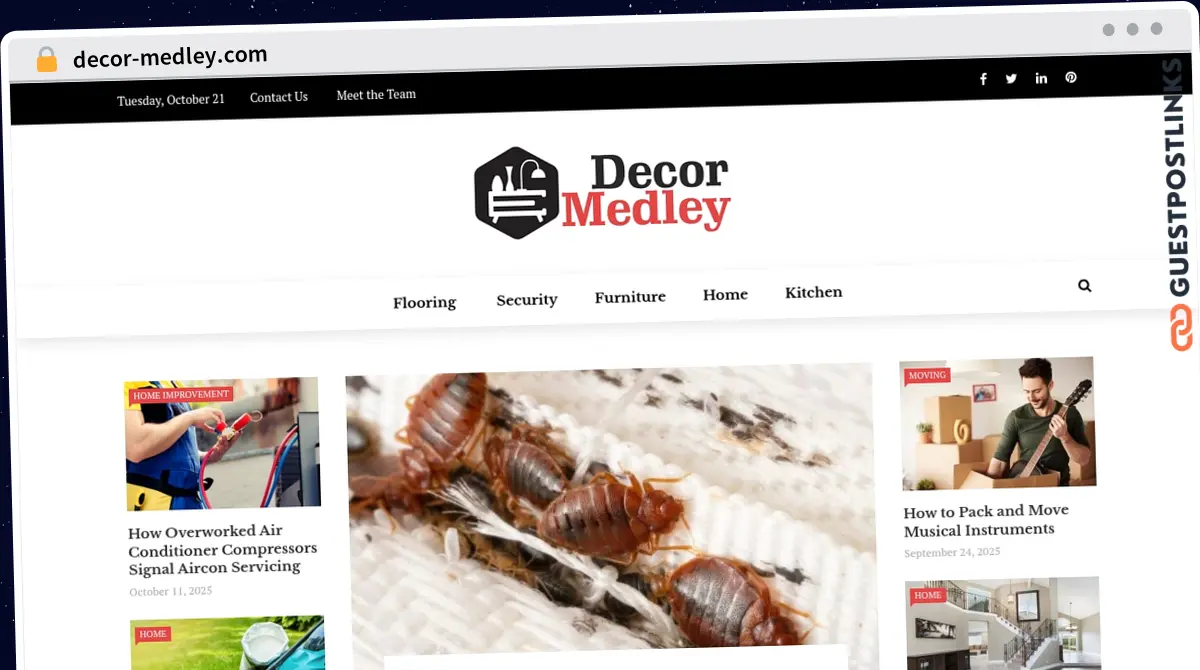 Publish Guest Post on decor-medley.com