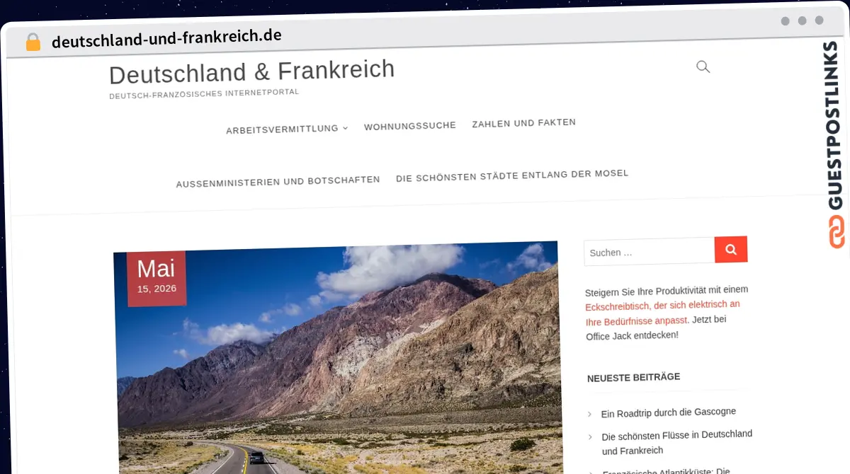 Publish Guest Post on deutschland-und-frankreich.de
