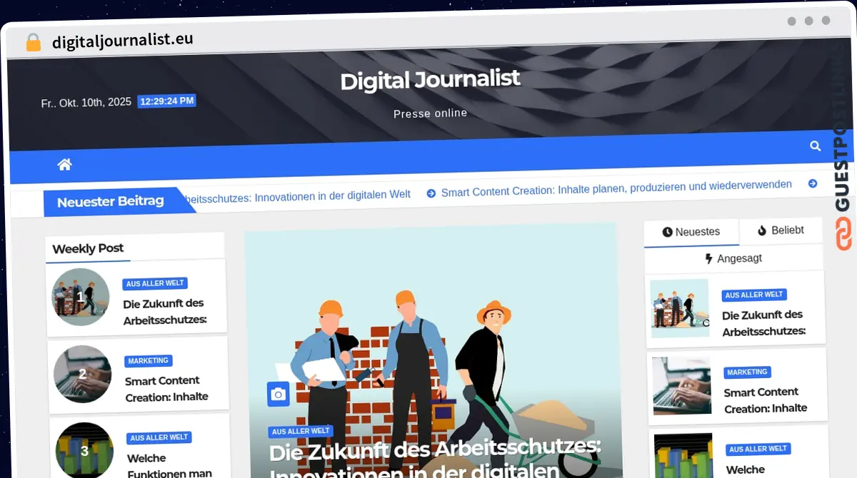 Publish Guest Post on digitaljournalist.eu