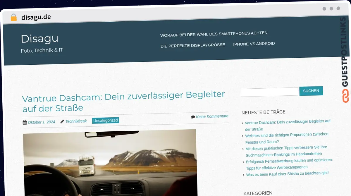 Publish Guest Post on disagu.de