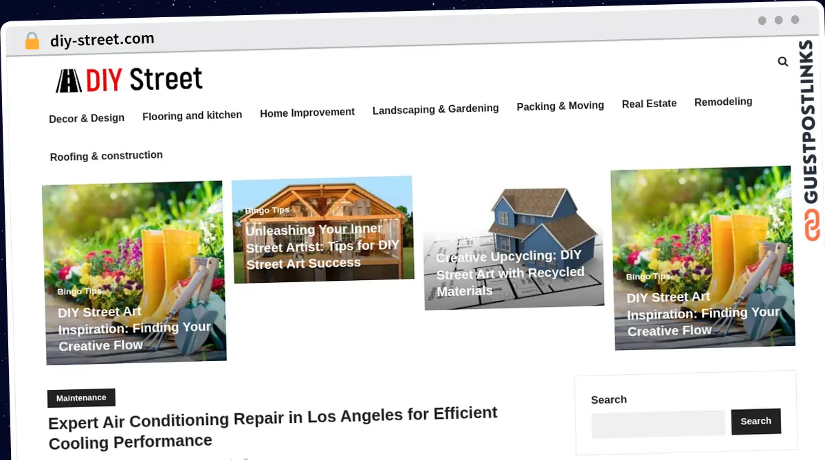 Publish Guest Post on diy-street.com