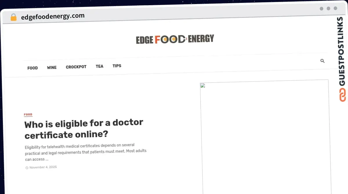Publish Guest Post on edgefoodenergy.com