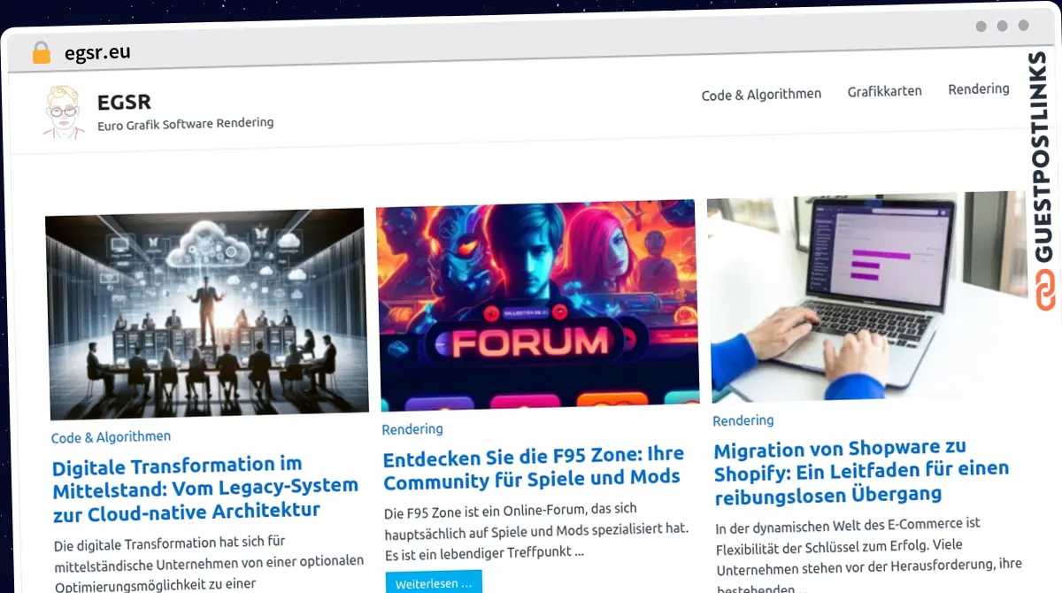 Publish Guest Post on egsr.eu