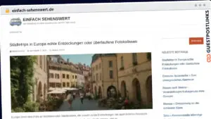 Publish Guest Post on einfach-sehenswert.de