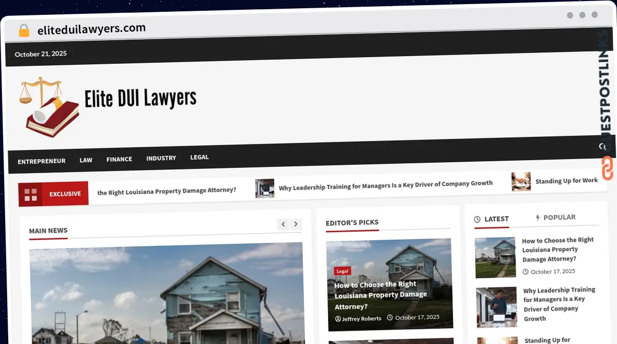 Publish Guest Post on eliteduilawyers.com