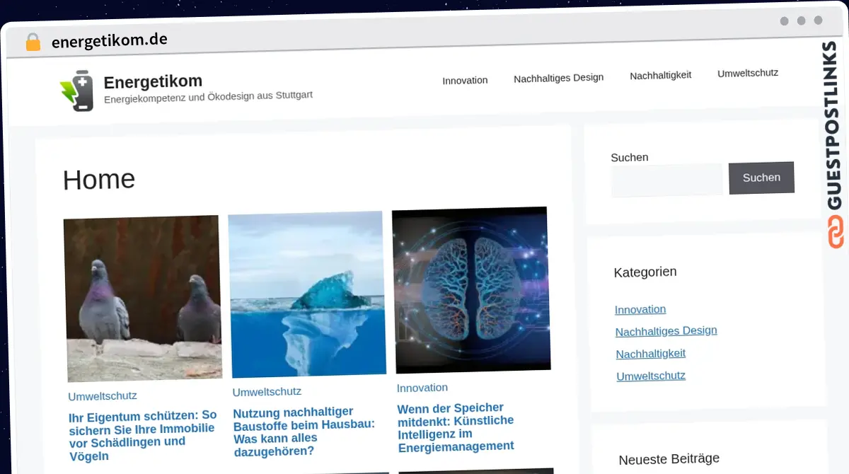 Publish Guest Post on energetikom.de