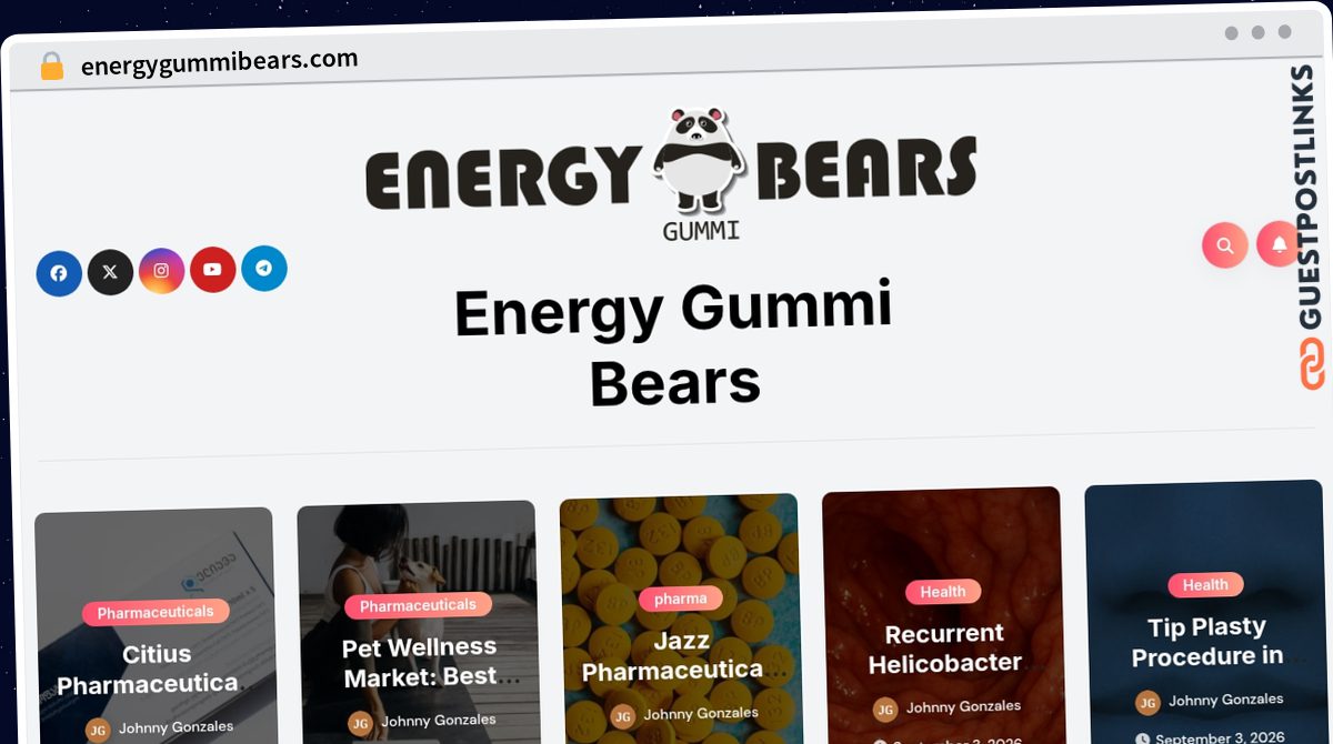 Publish Guest Post on energygummibears.com