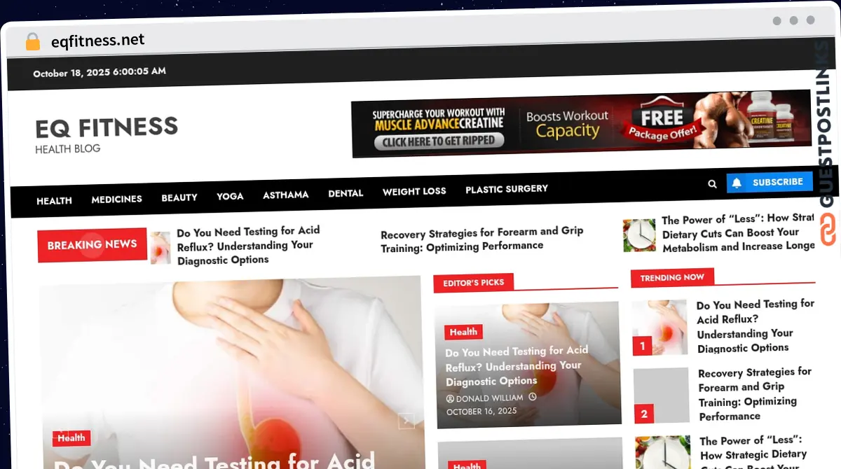 Publish Guest Post on eqfitness.net