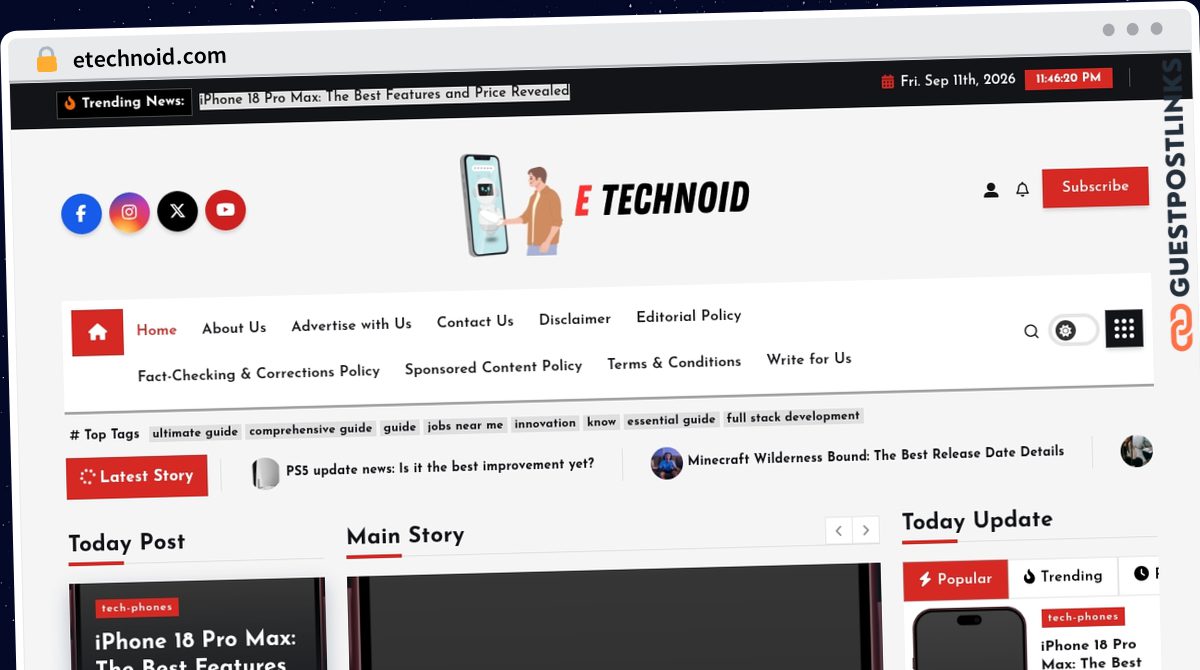 Publish Guest Post on etechnoid.com