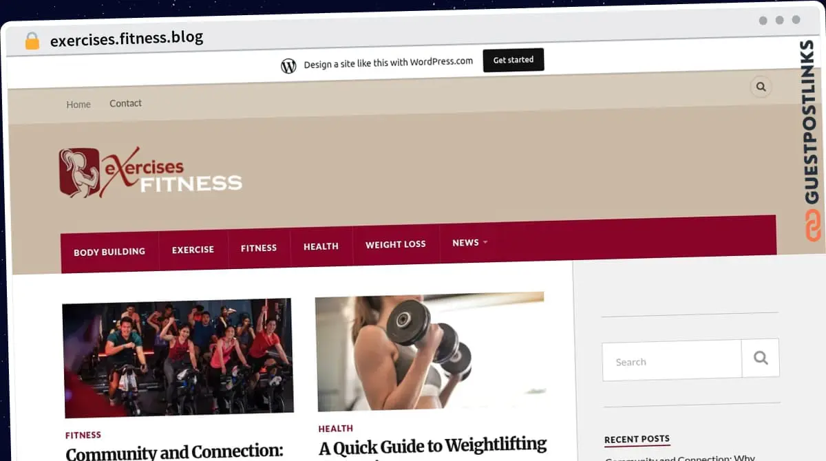 Publish Guest Post on exercises.fitness.blog