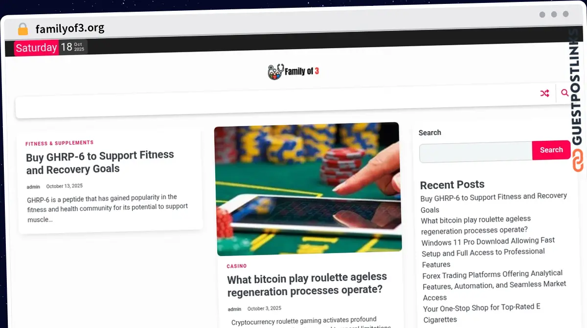 Publish Guest Post on familyof3.org