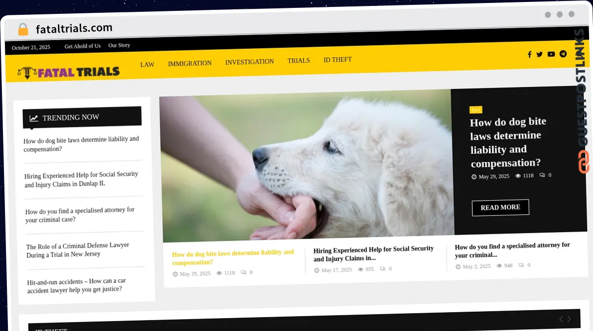 Publish Guest Post on fataltrials.com