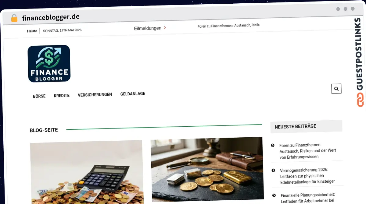 Publish Guest Post on financeblogger.de