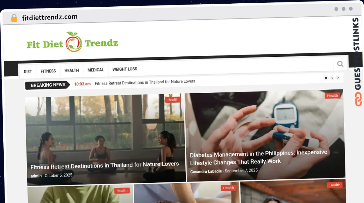 Publish Guest Post on fitdiettrendz.com