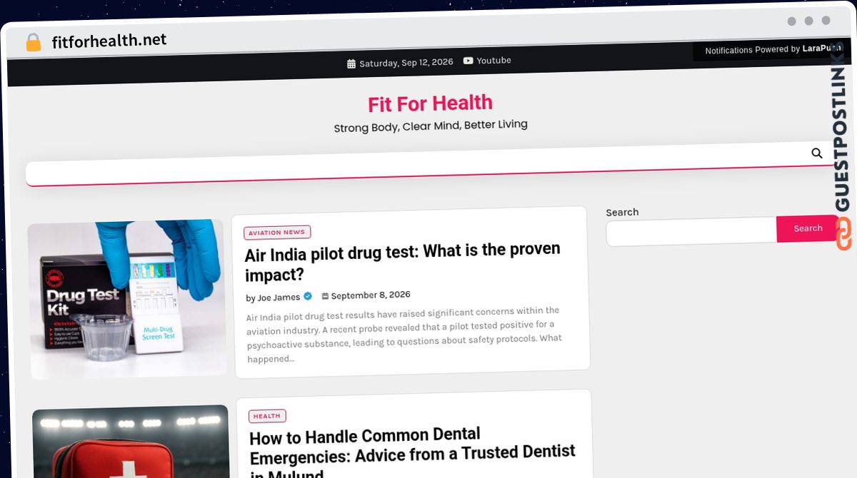 Publish Guest Post on fitforhealth.net