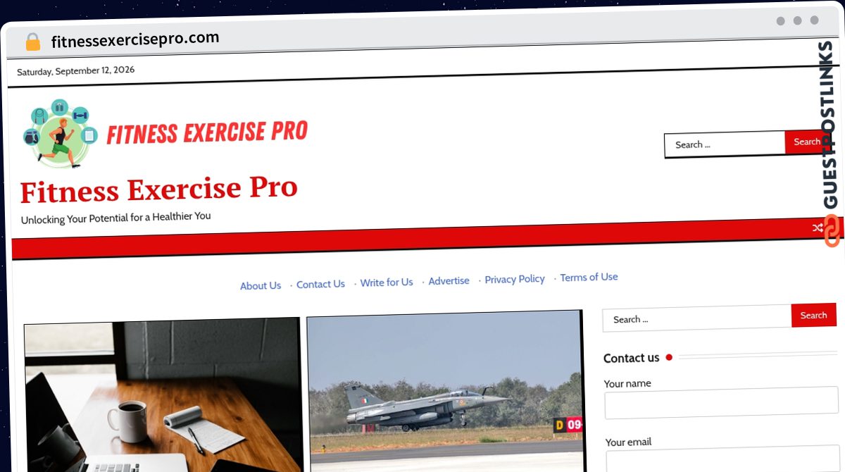 Publish Guest Post on fitnessexercisepro.com