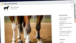Publish Guest Post on focus-on-horses.de