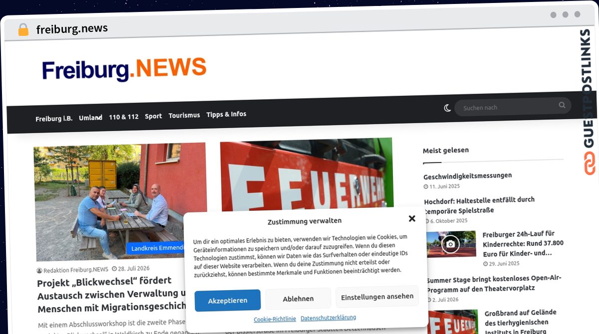 Publish Guest Post on freiburg.news