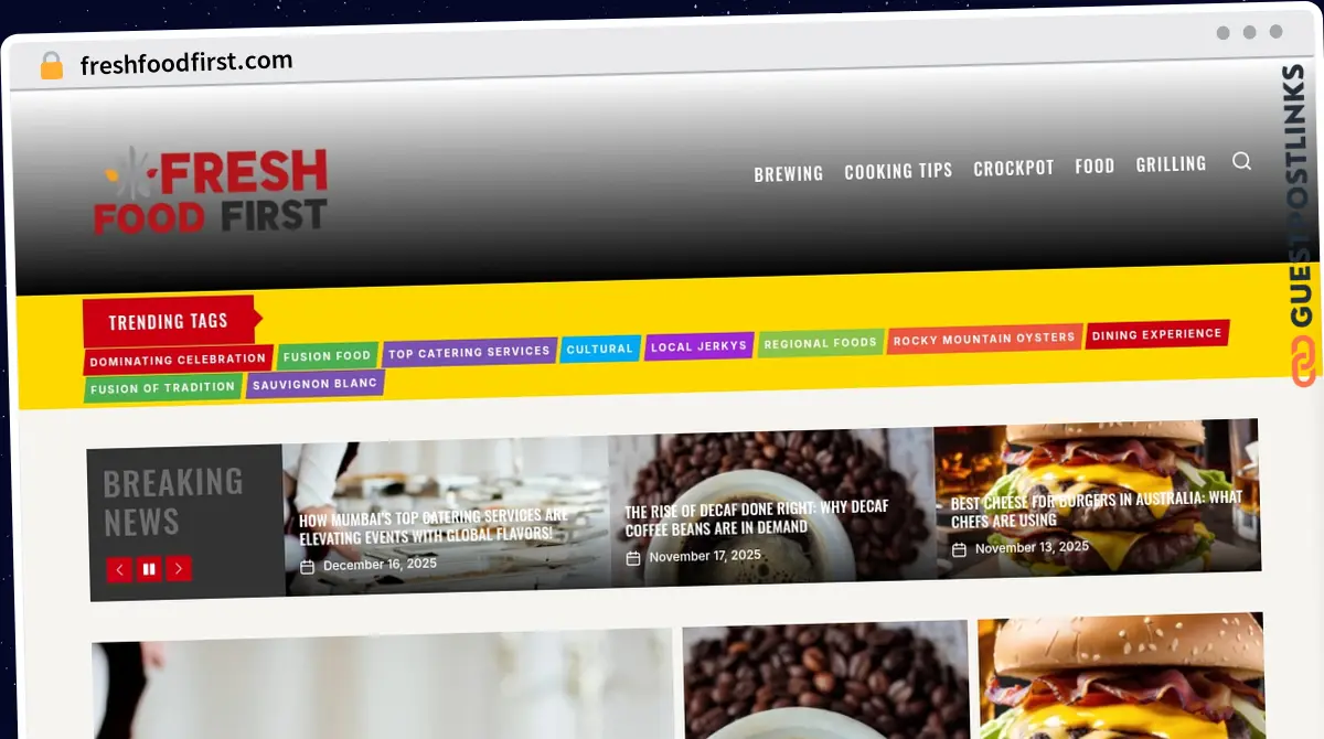 Publish Guest Post on freshfoodfirst.com