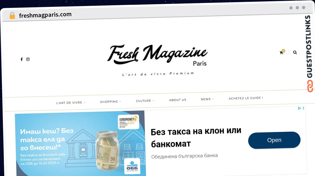 Publish Guest Post on freshmagparis.com