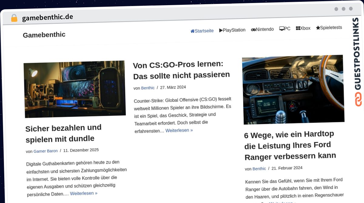 Publish Guest Post on gamebenthic.de