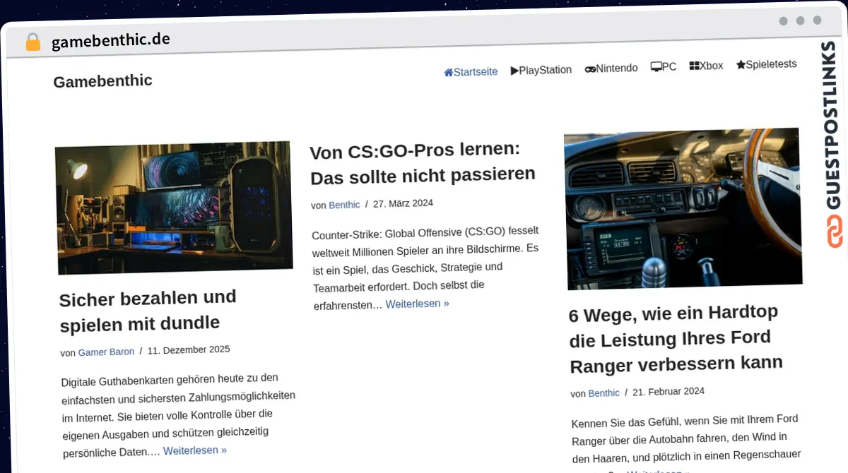 Publish Guest Post on gamebenthic.de