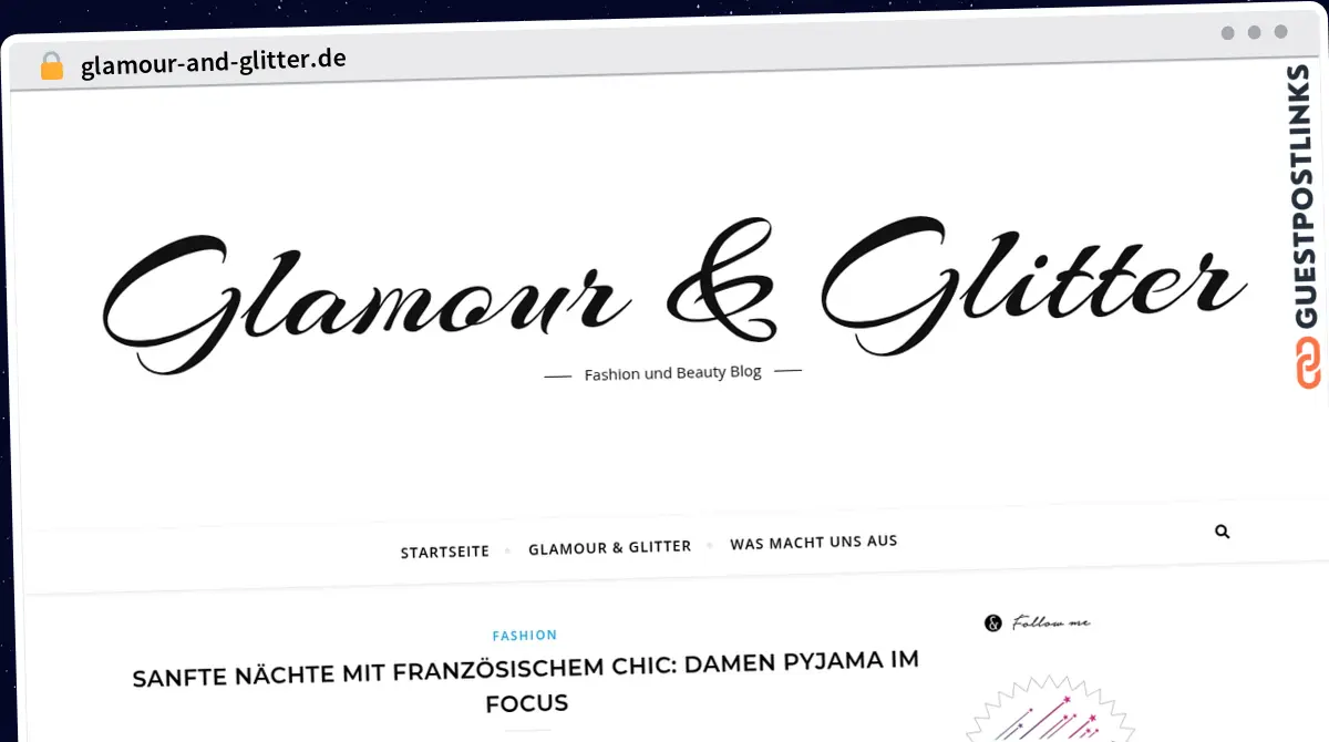 Publish Guest Post on glamour-and-glitter.de